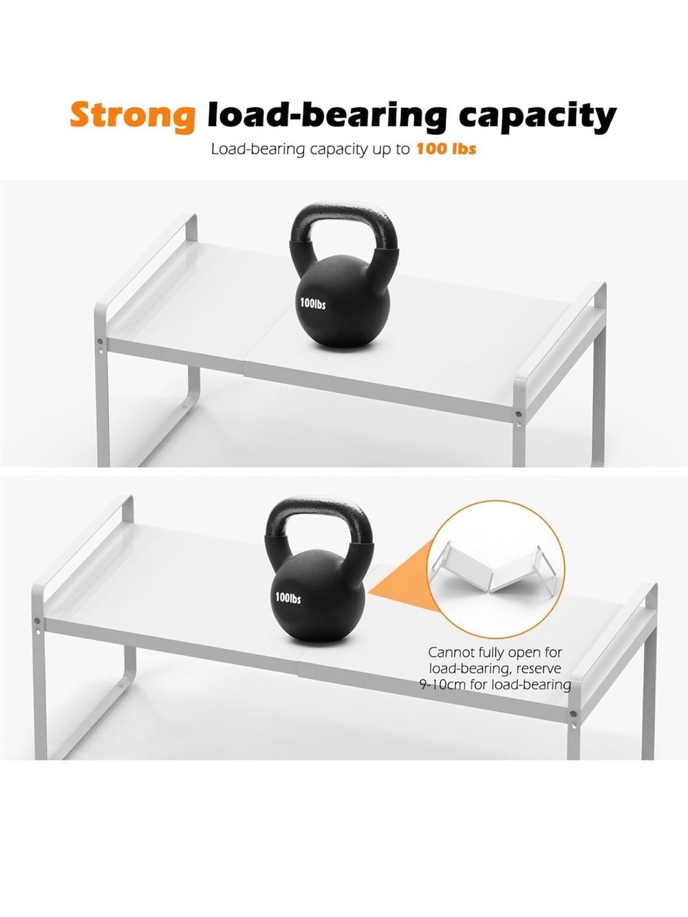 White Multi-Purpose Storage Rack Organizer - Picture 3 of 8